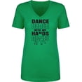 thumbnail image 1 of Dance With My Hands Womens V-Neck T-Shirt, 1 of 2