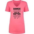 thumbnail image 1 of Dance With My Hands Womens V-Neck T-Shirt, 1 of 2