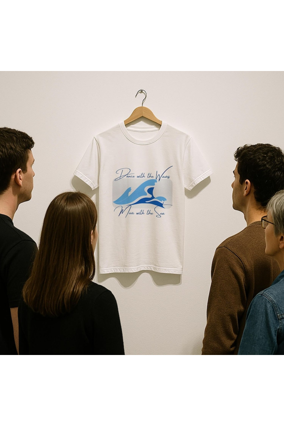 Dance With The Waves Sea Shirt, Ocean Quote T-Shirt, Uni Coastal Style , Beach Lover Gift, Relaxing Nature Graphic Summer Shirt