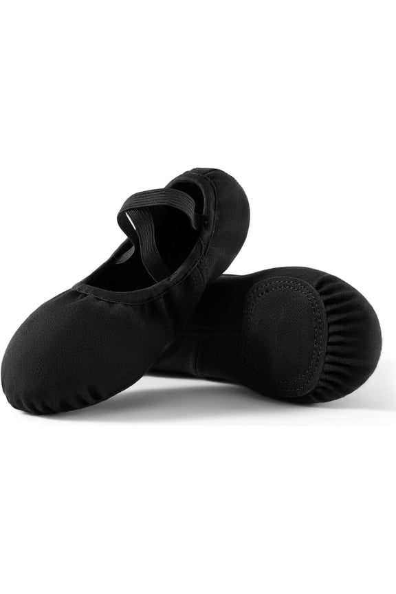 Dance Women's Ballet Shoes Stretch Canvas Performa Dance Slippers Split Sole for Girls/Adult