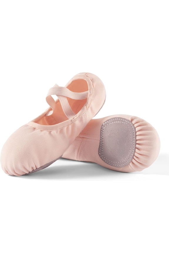 Dance Women's Ballet Shoes Stretch Canvas Performa Dance Slippers Split Sole for Girls/Adult