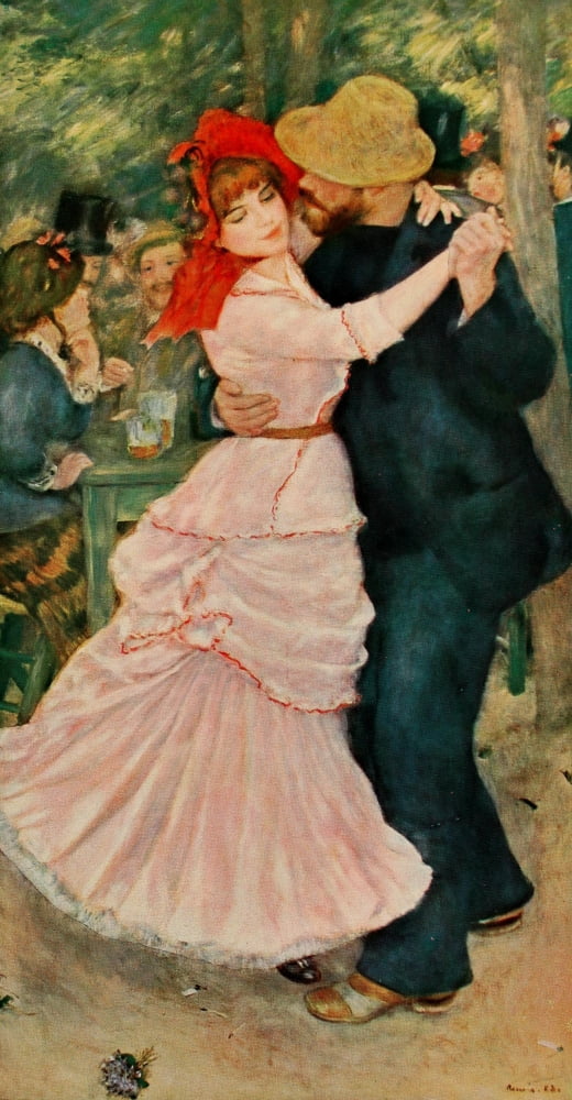 Dance at the Bougival 1883 Canvas Art - Pierre-Auguste Renoir (18 x 24)