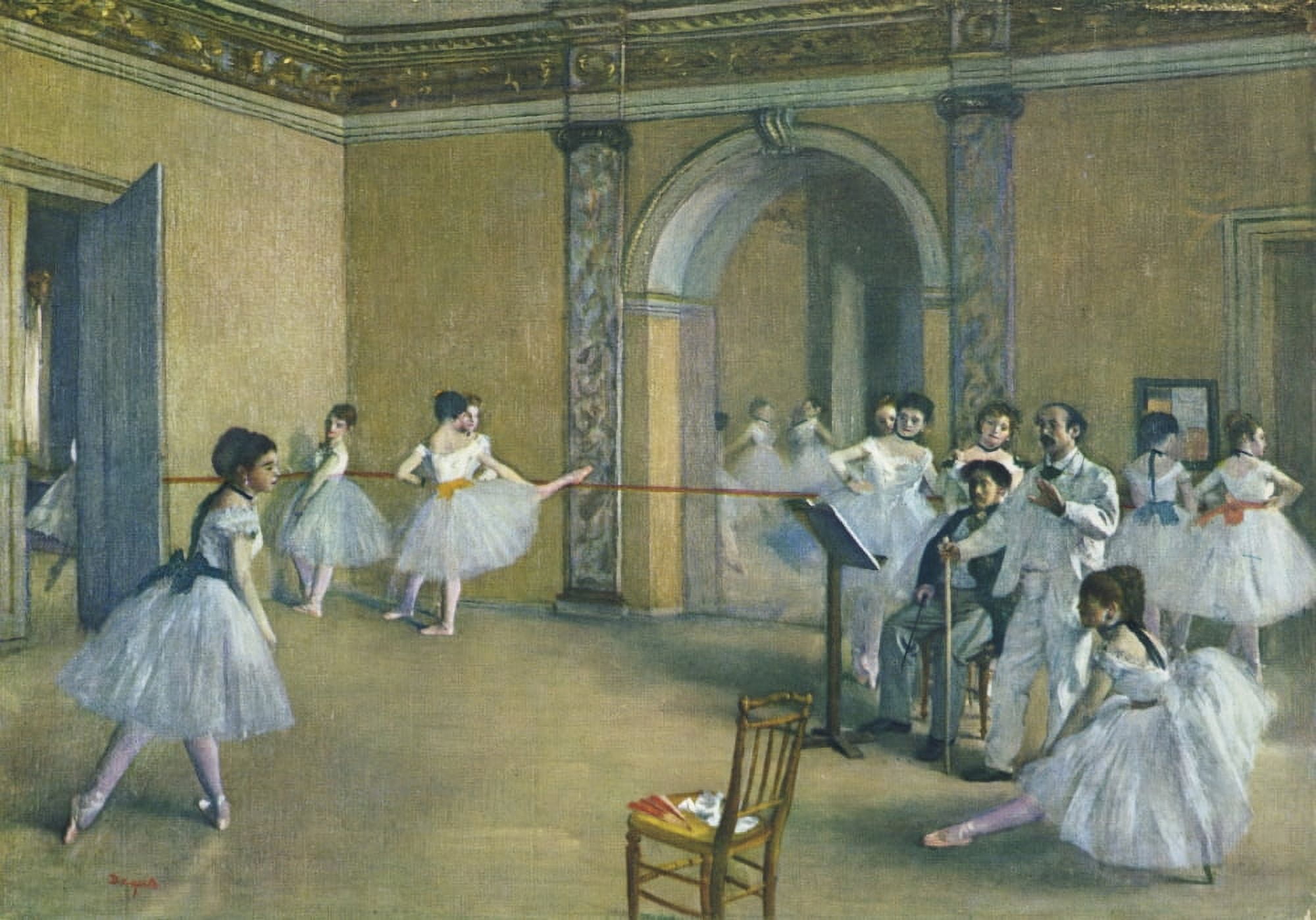 Dance foyer at the Opera Rue le Peletier 1872 Canvas Art - Edgar Degas (18 x 24)