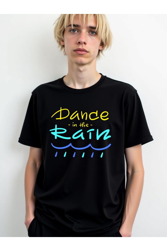 Dance in the Rain Tee Men round neck T-shirt black 2026 graphic Unique designs, summer prints Classic Unisex Shirt Graphic Tee tshirts