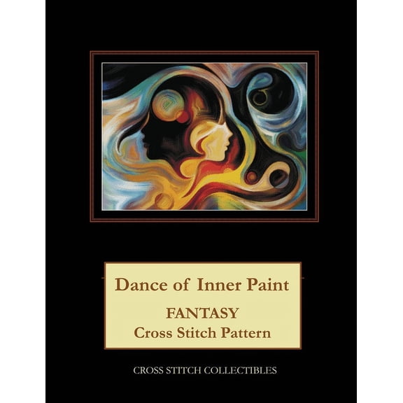 Dance of Inner Paint: Fantasy Cross Stitch Pattern (Paperback)(Large Print)
