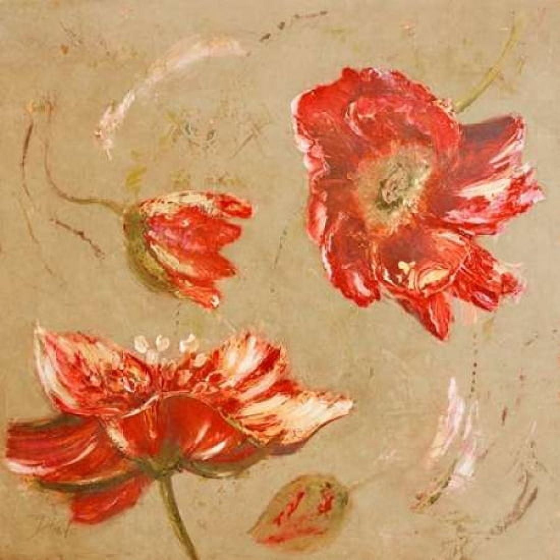 Dance of Poppies II Canvas Art - Patricia Pinto (24 x 24)