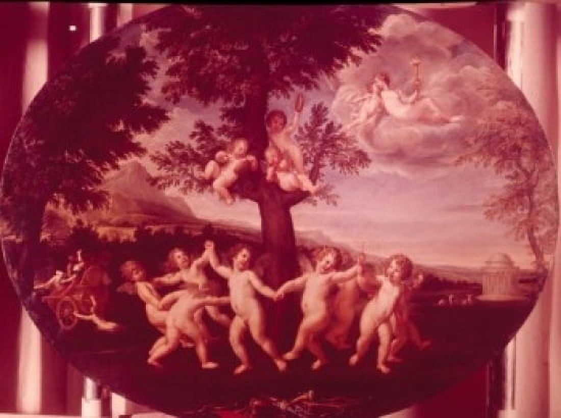 Dance of the Amoretti by Francesco Albani 1578-1660 Canvas Art - Francesco Albani (24 x 36)
