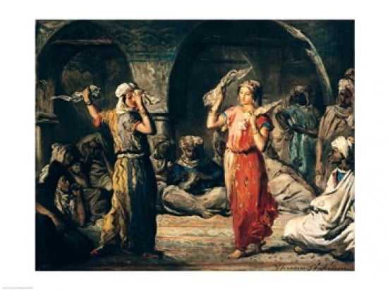 Dance of the Handkerchiefs 1849 Canvas Art - Theodore Chasseriau (24 x 18)