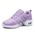 thumbnail image 1 of Dance shoes for Women Jazz Shoes Lady Split Sole Dance Sneakers Lace-up Air Cushion Jazz Sneakers Breathable Mesh Modern Dance Shoes Platform Walking Dance Shoe for Jazz Purple 39, 1 of 5