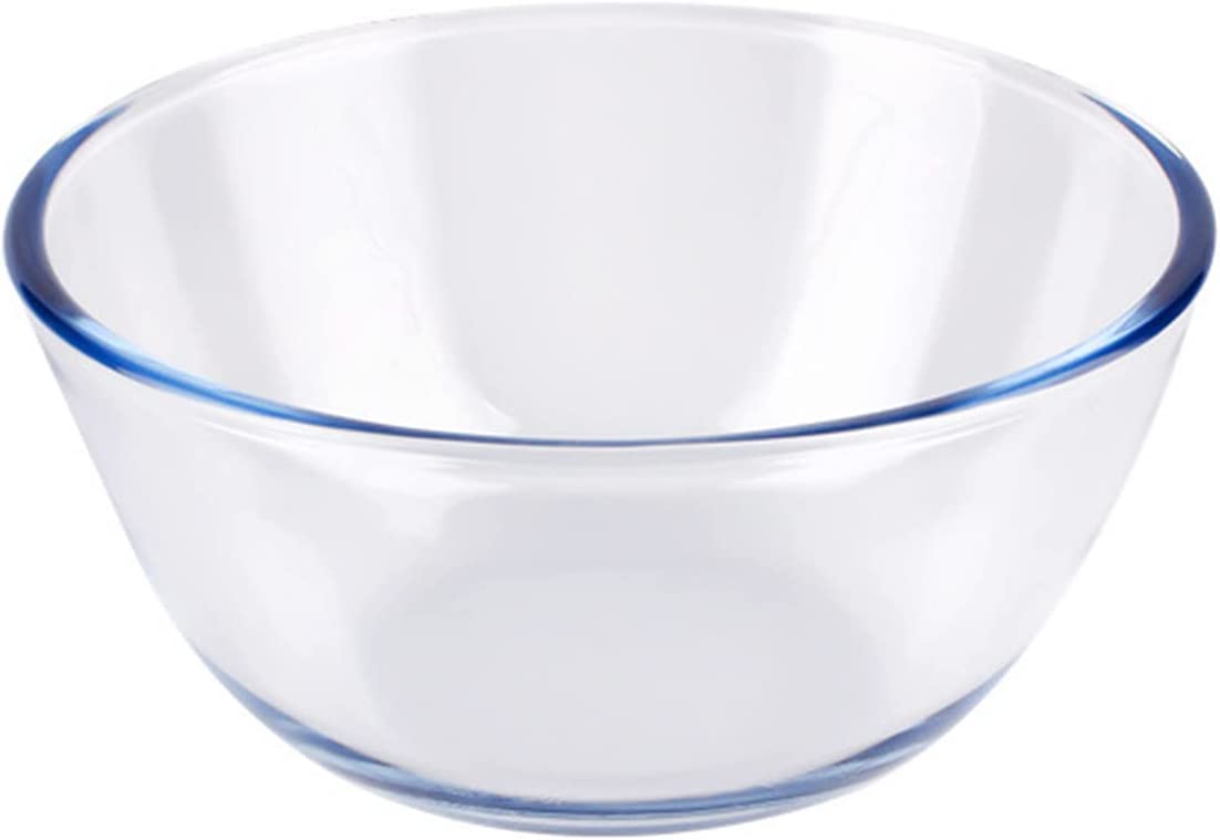 DanceeMangoo 16 Oz Clear Borosilicate Glass Salad Bowl, 5Inch Soup
