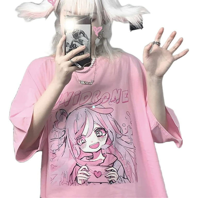 DanceeMangoo Anime Kawaii Clothes Shirts Cute Pink Japanese