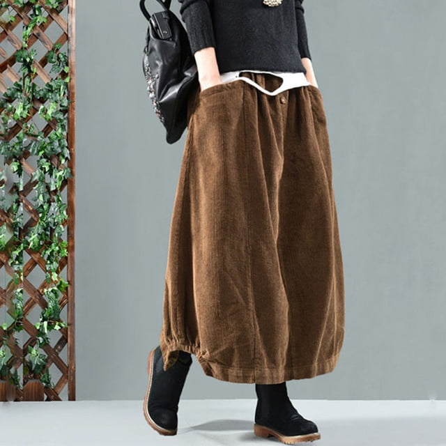 Women's corduroy skirt vintage cheap