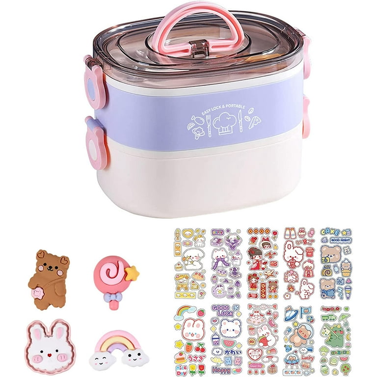 WORTHBUY Bento Lunch Box Set, Portable Keep Warm Lunch Container With –  Tienda EleganceExpress