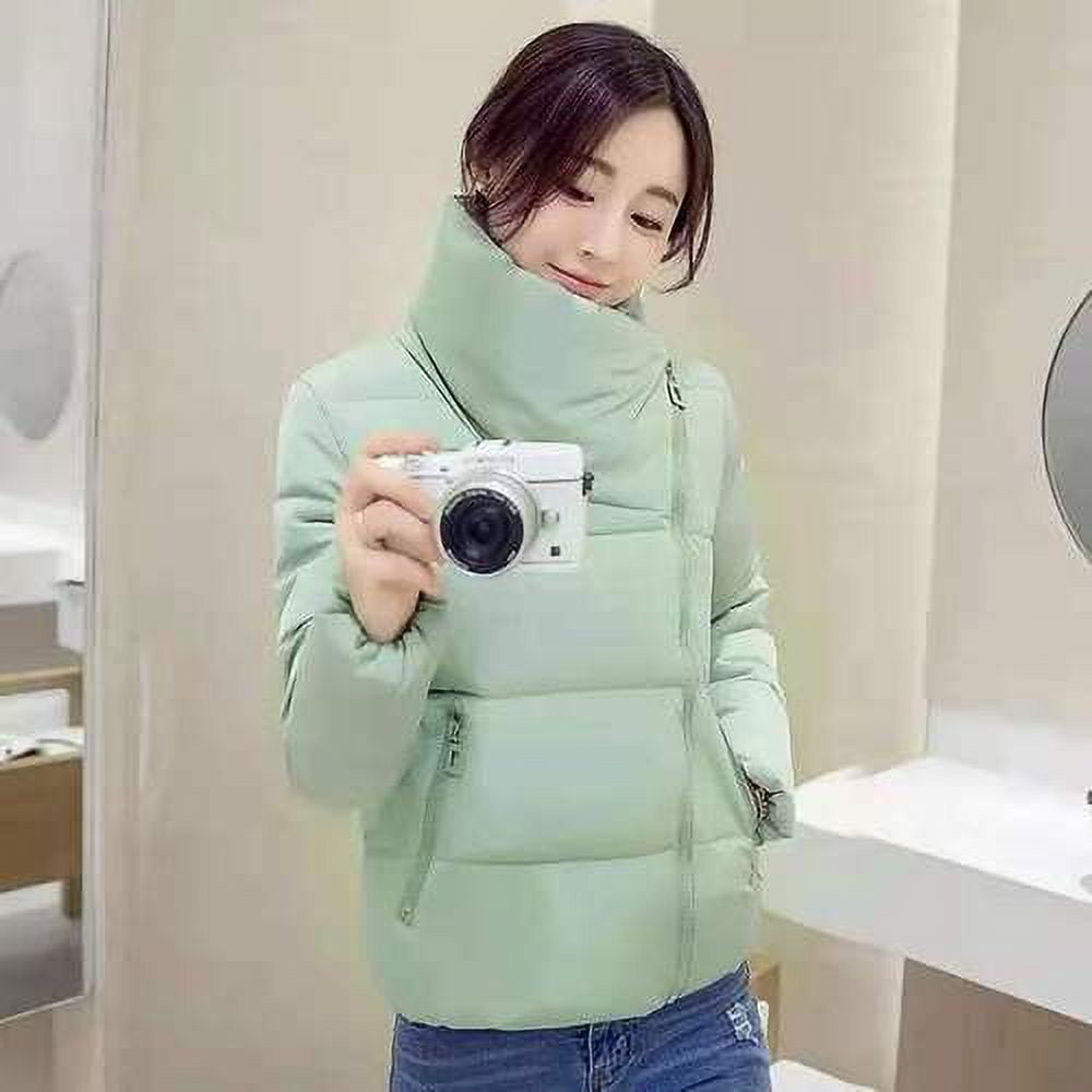 DanceeMangoo Womens Winter Down Jackets Korean Thick Warm Casual Parkas  Coat Female Cotton Padded Stand-collar Puffer Jacket