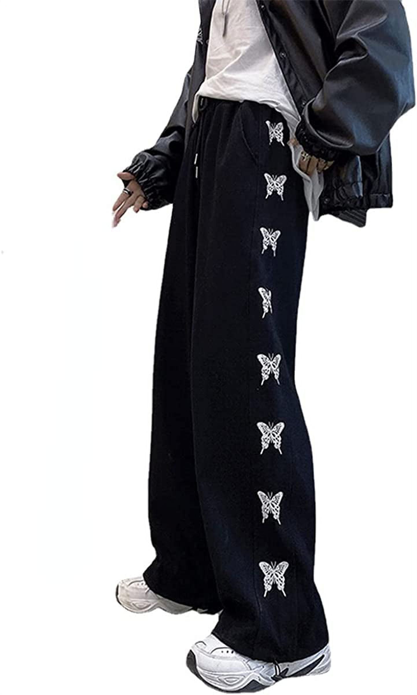 High Quality Embroidered Butterfly Needles Track Pants For Men And Women  Straight AWGE Tech Trousers With All Black Design 1 1/1 Scale Item #230825  From Powerstore02, $29.7 | DHgate.Com