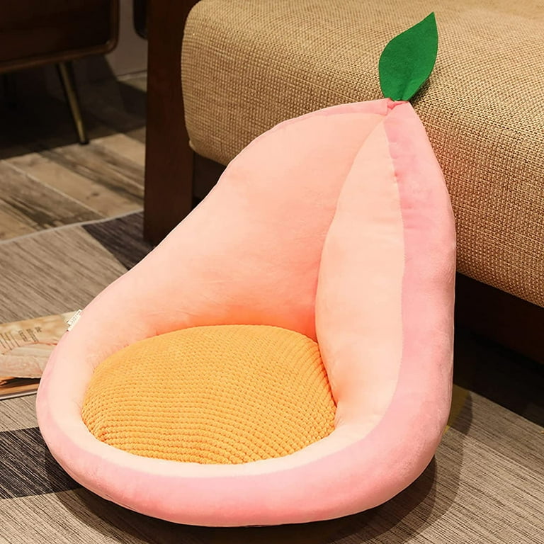 DanceeMangoo Cute Fruit Shaped Chair Cushion Thicken Plush Seat Cushion  Chair Pad Back Support Armchair Pillow Seat Cushion for Office Chair Decor