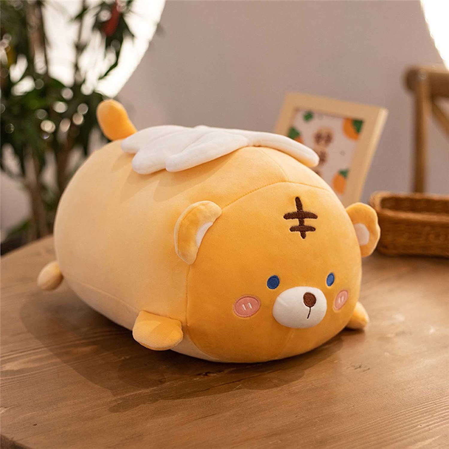 DanceeMangoo Cute Tiger Stuffed Animal Plush Pillow 13.78