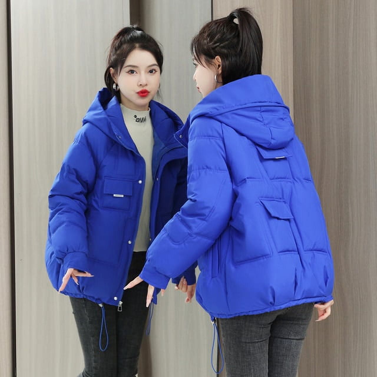 DanceeMangoo Down Cotton Padded Jacket Women s Short Korean Parkas Winter Jacket Women Loose Bread Coats and Jackets Cotton Jacket Zm1383 Walmart