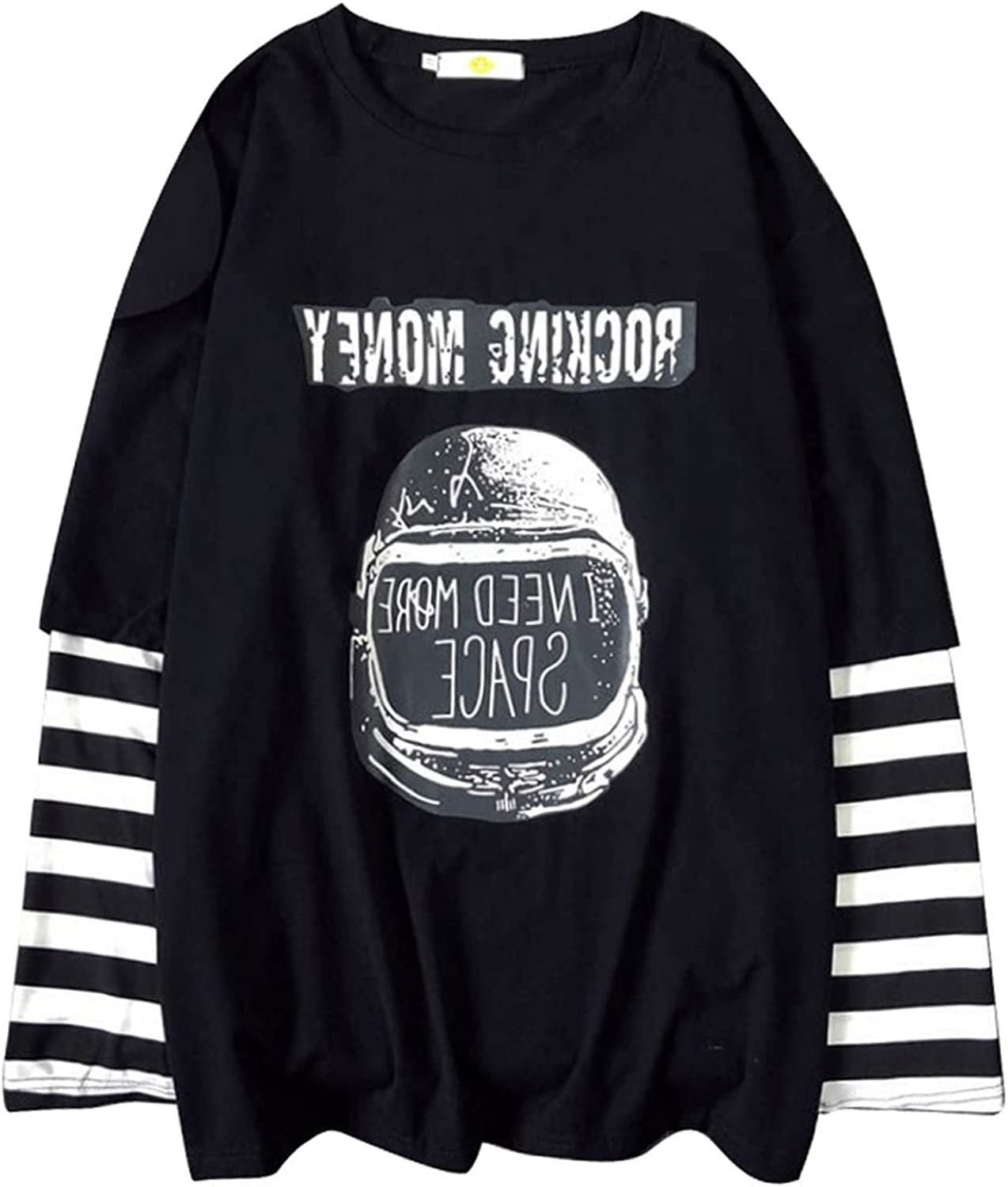 ✓ Cute Black long oversized sleeve emo tee