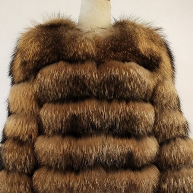 Fox Fur Coat Real Fur Coat Real Fur Jacket Winter Coat 