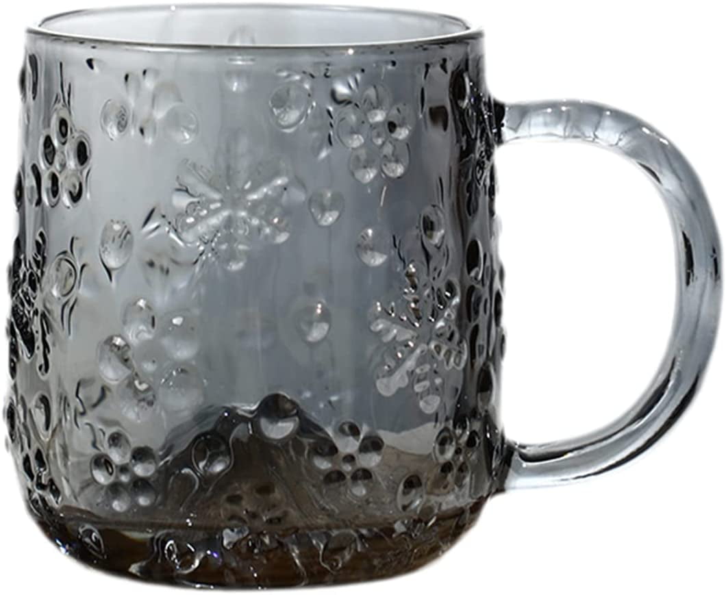 Silver Stag Glass Mug, Glass Mug With Handle