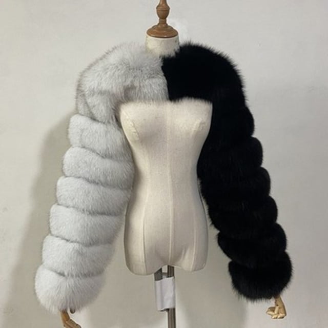 DanceeMangoo Womens Faux Fur Coat Autumn Winter High Quality Faux