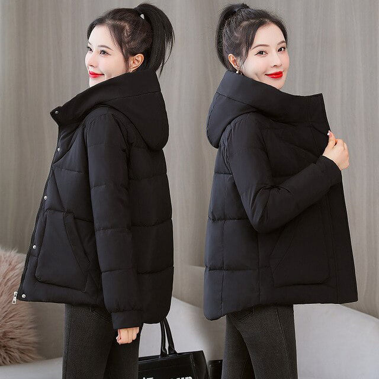 DanceeMangoo Winter Coat Women Korean Loose Coats and Jackets Women  Clothing Warm Parkas Cotton Padded Mid-length Jacket Chaqueta Nieve Mujer