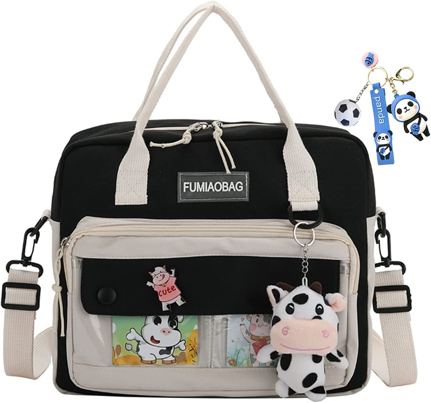 DanceeMangoo Japanese Crossbody Bag Cute Shoulder Tote Laptop Bag