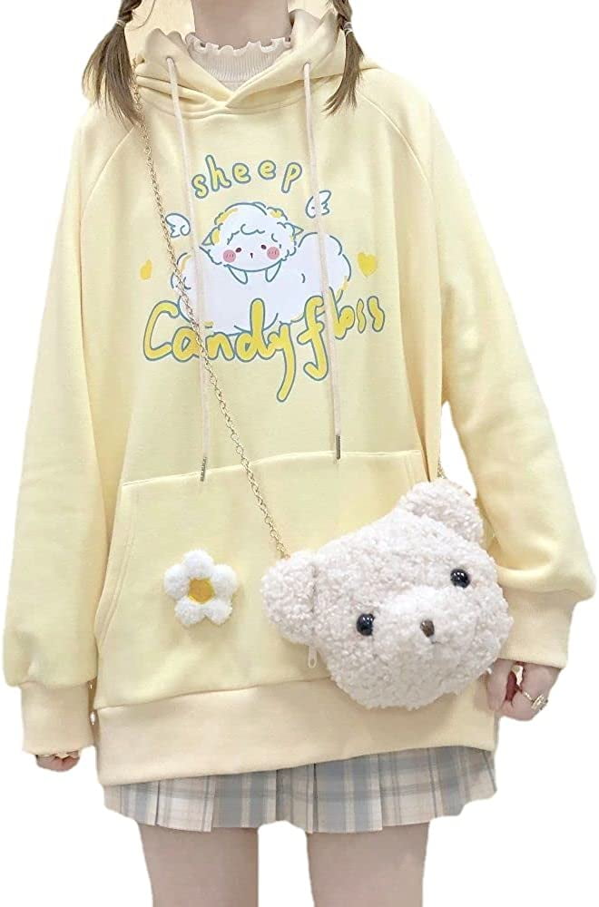 Anime girl in bear hoodie discount