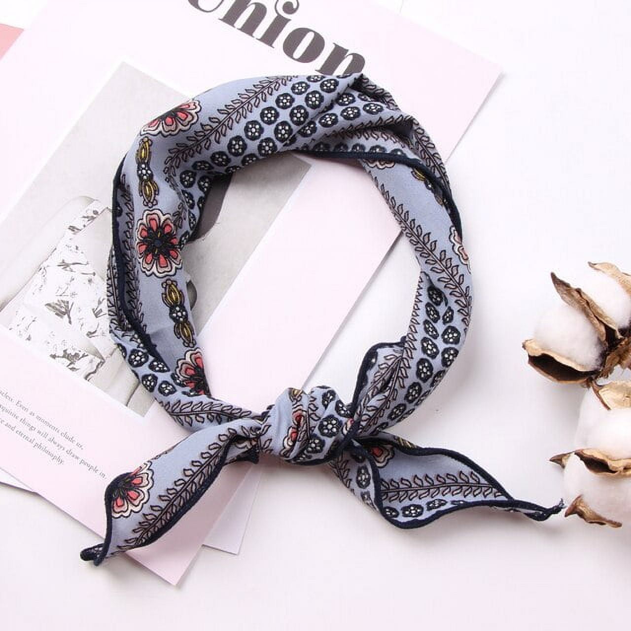 DanceeMangoo Keep Updating Big Sale Luxury Brand Small Scarf Silk Feeling  Bohemia Chiffon Neckerchief Headband Paiting Bandana Long Ribbon 