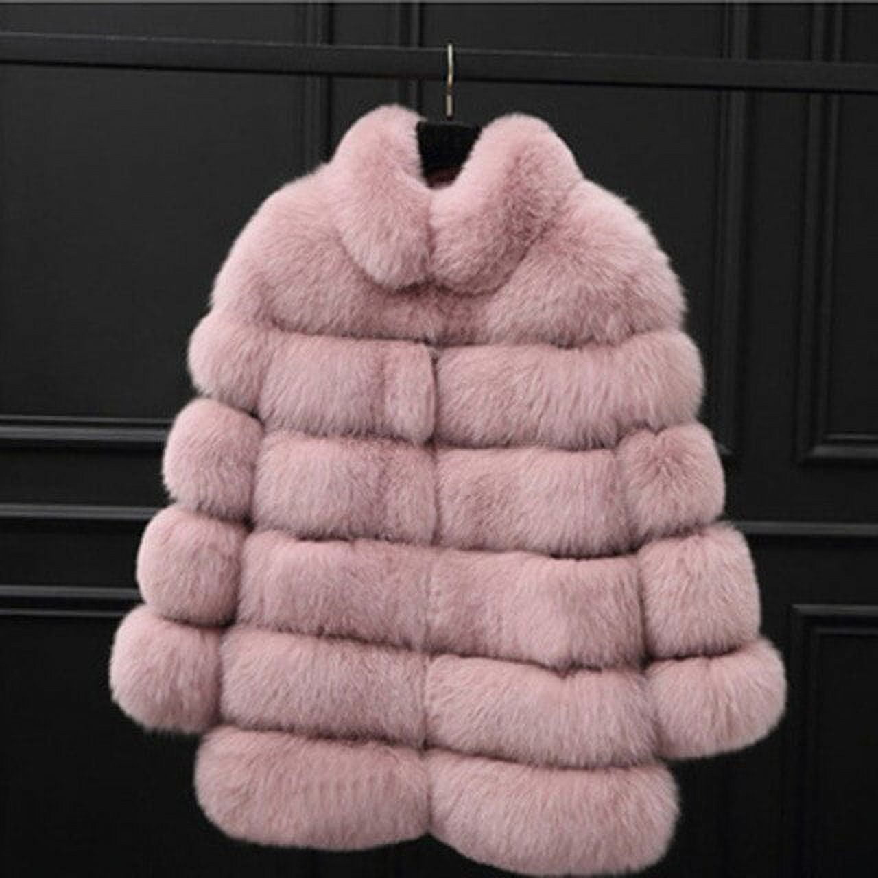 DanceeMangoo Luxury Faux Fox Fur Coat Women High Quality Fluffy Thick Warm  Faux Fur Jacket Female Winter Comfort Plush Outwear
