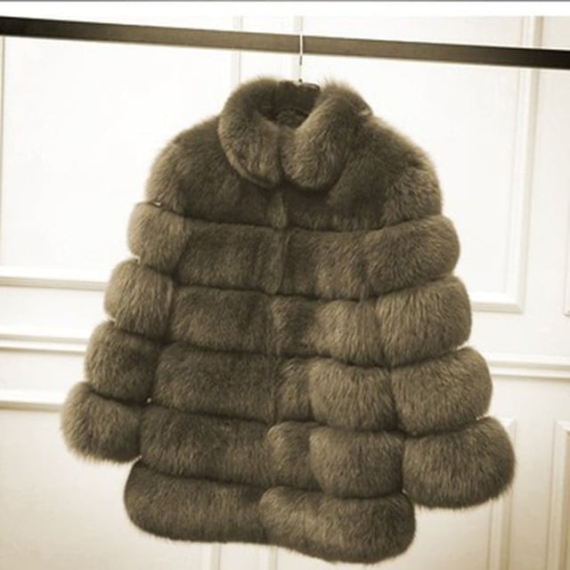 DanceeMangoo Luxury Faux Rabbit Fur Coat for Women Korean Chic Short Zipper  Faux Fur Jacket Ladies Winter Thick Warm Plush Jackets