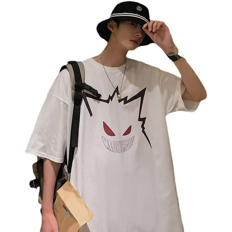 DanceeMangoo Men Harajuku Streetwear Aesthetic Clothing Oversized T Shirts Hipster Printed Casual Tee T-Shirt - Walmart.com