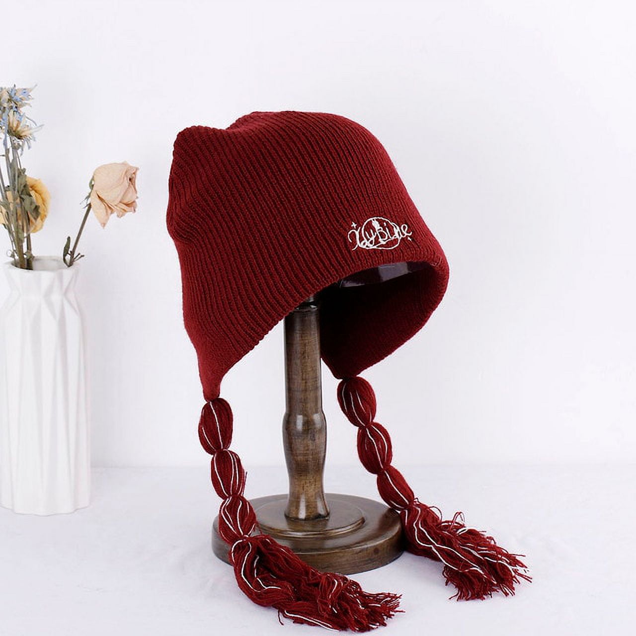 DanceeMangoo NEW women's winter hat dreadlocks Hat with ear flaps