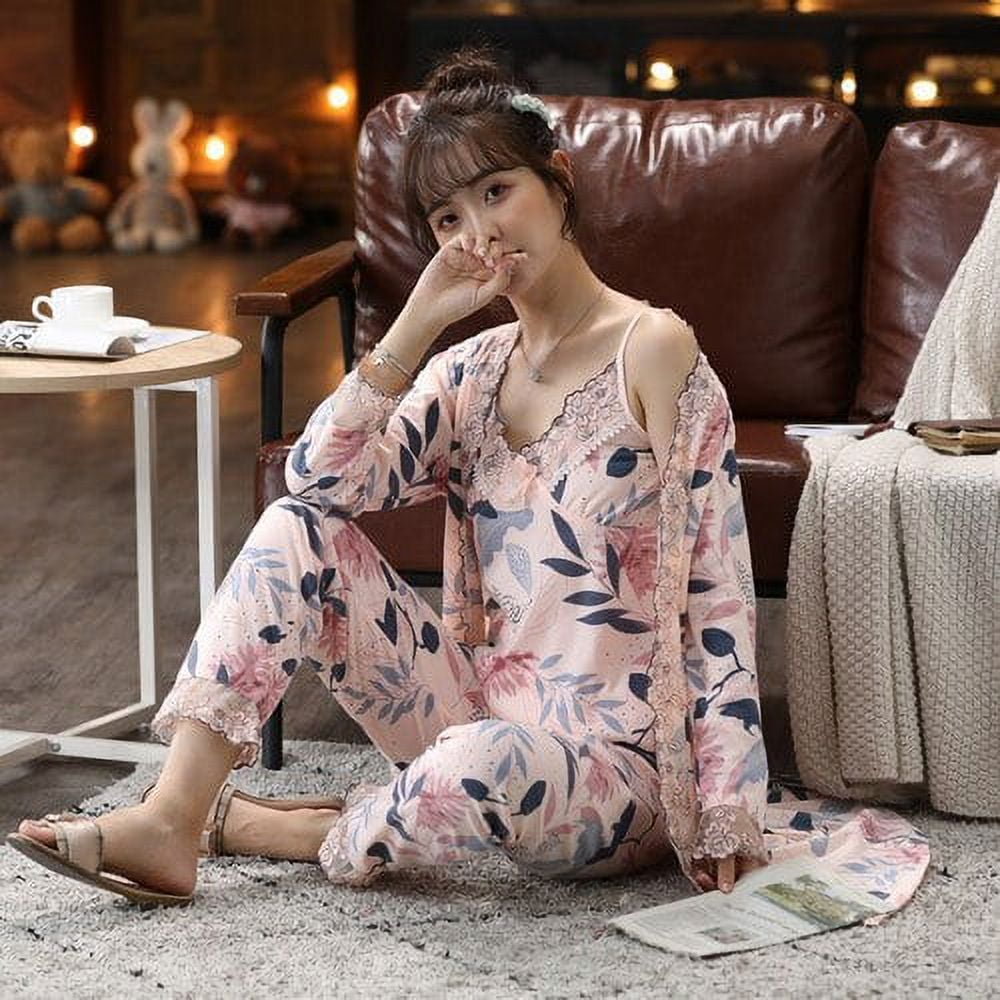 Women Floral Cotton Night Suit Cami with Pyjama set – Raassio
