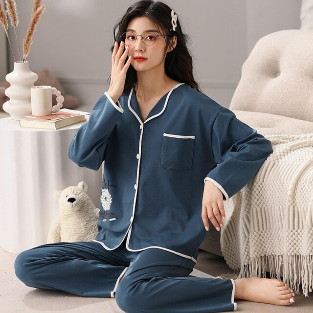 Women's Clothes Ladies Pajamas Set Fall Home Suit Lady Homewear Casual  Costumes Tracksuit Female XXL(70-83) kg Color18 (Color17 M(40) :  : Clothing, Shoes & Accessories