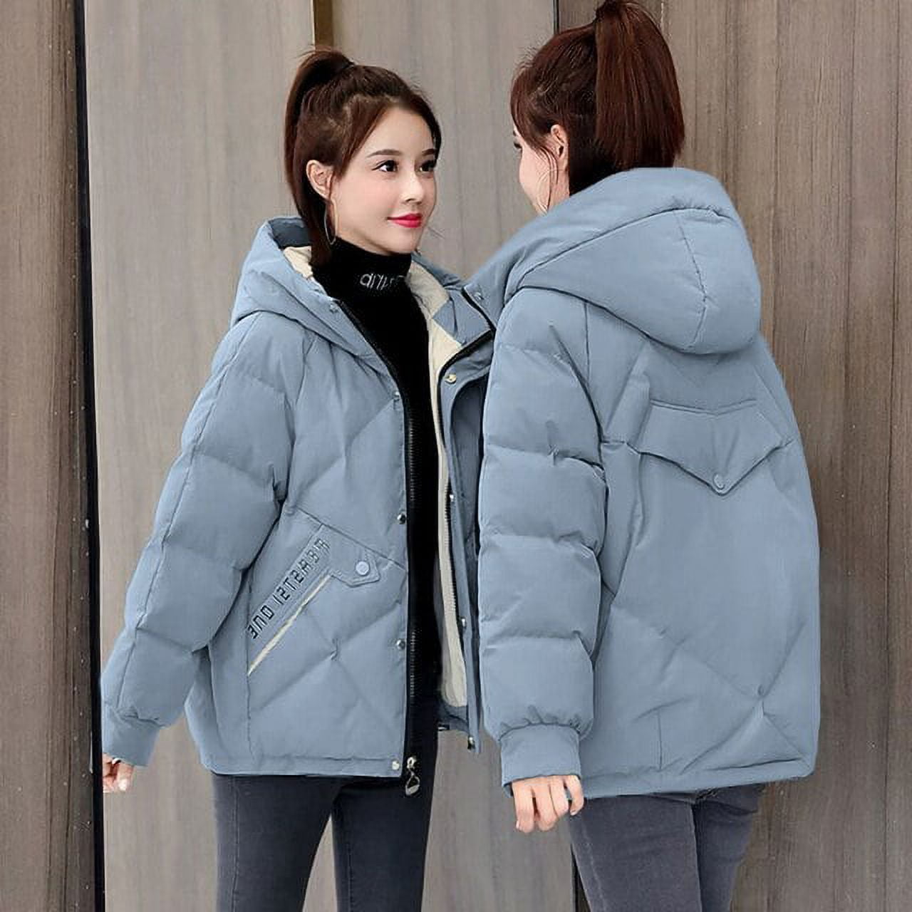 DanceeMangoo Winter Jacket Women Clothing Hooded Jackets Warm Loose Parkas  Thicken Cotton Short Coat Women Coats Chaqueta Nieve Mujer Zm2250 