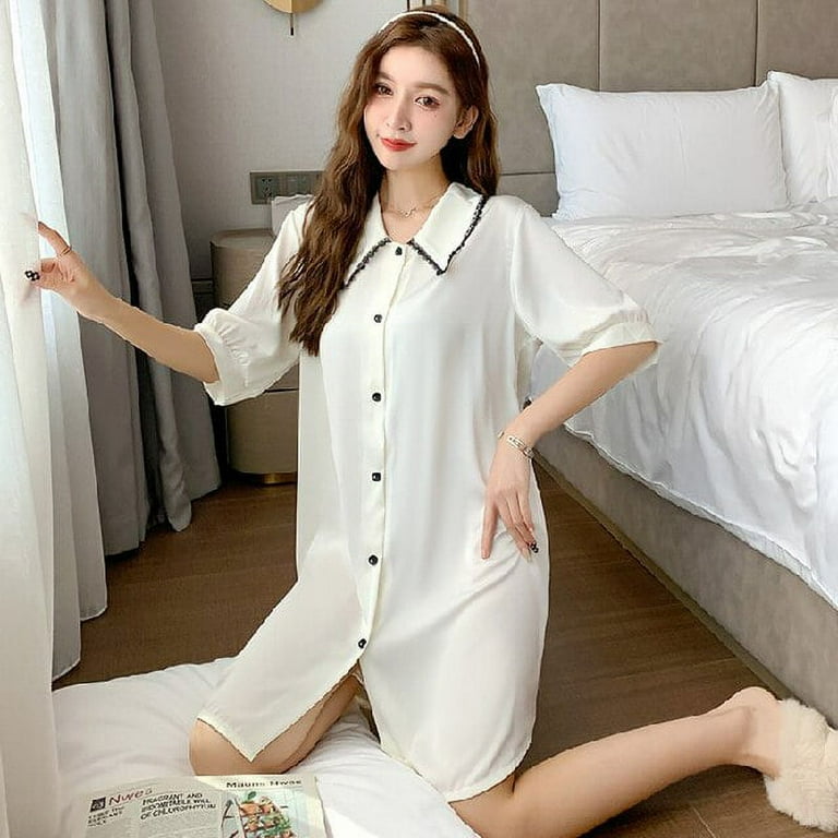 Ladies short nightgowns hotsell