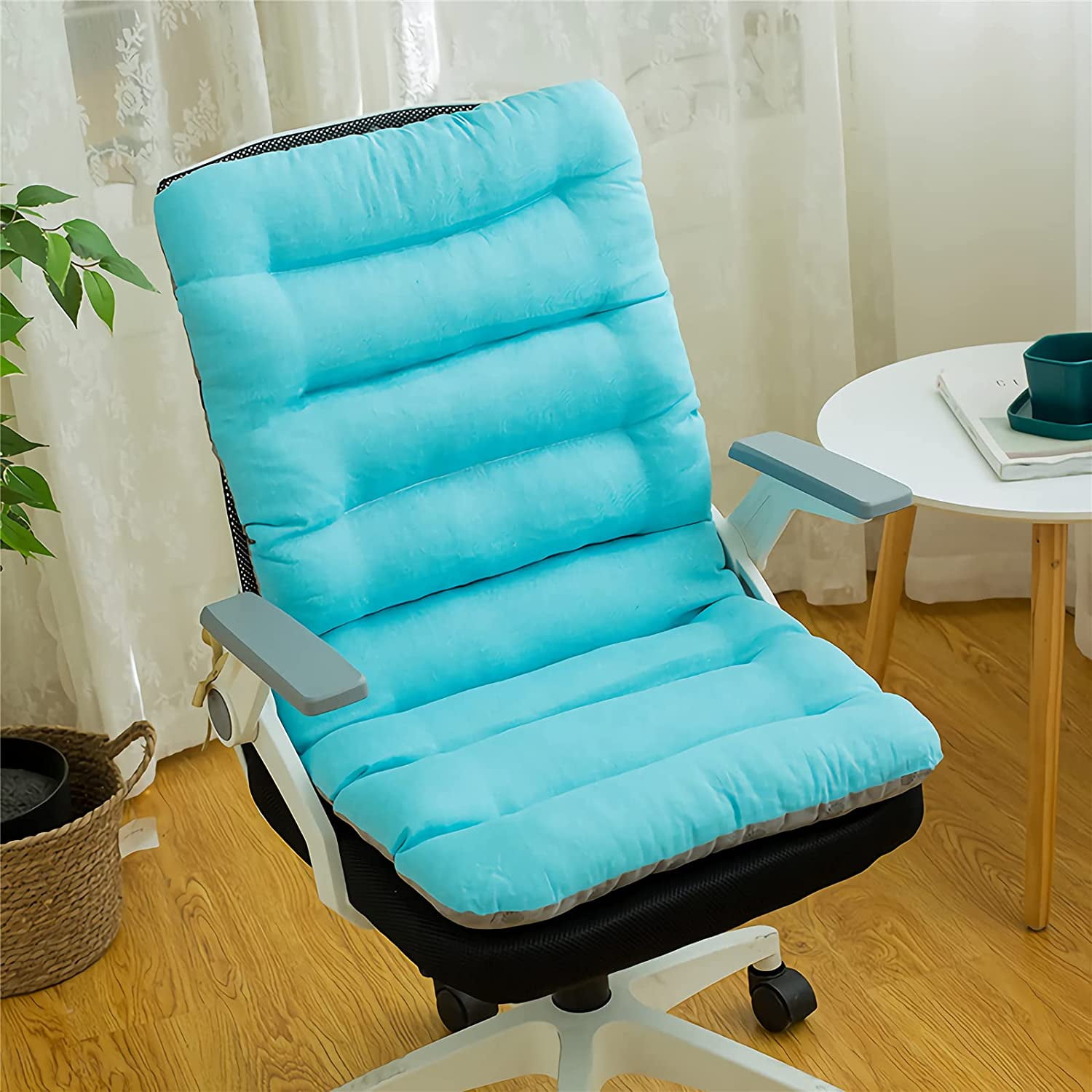 DanceeMangoo Non-Slip Rocking Chair Cushions Backrest Seat Cushion for Office  Chair Desk Seat Cotton Linen Fabric Relax Lazy Buttocks (Ducks (Cotton  Linen),M) 
