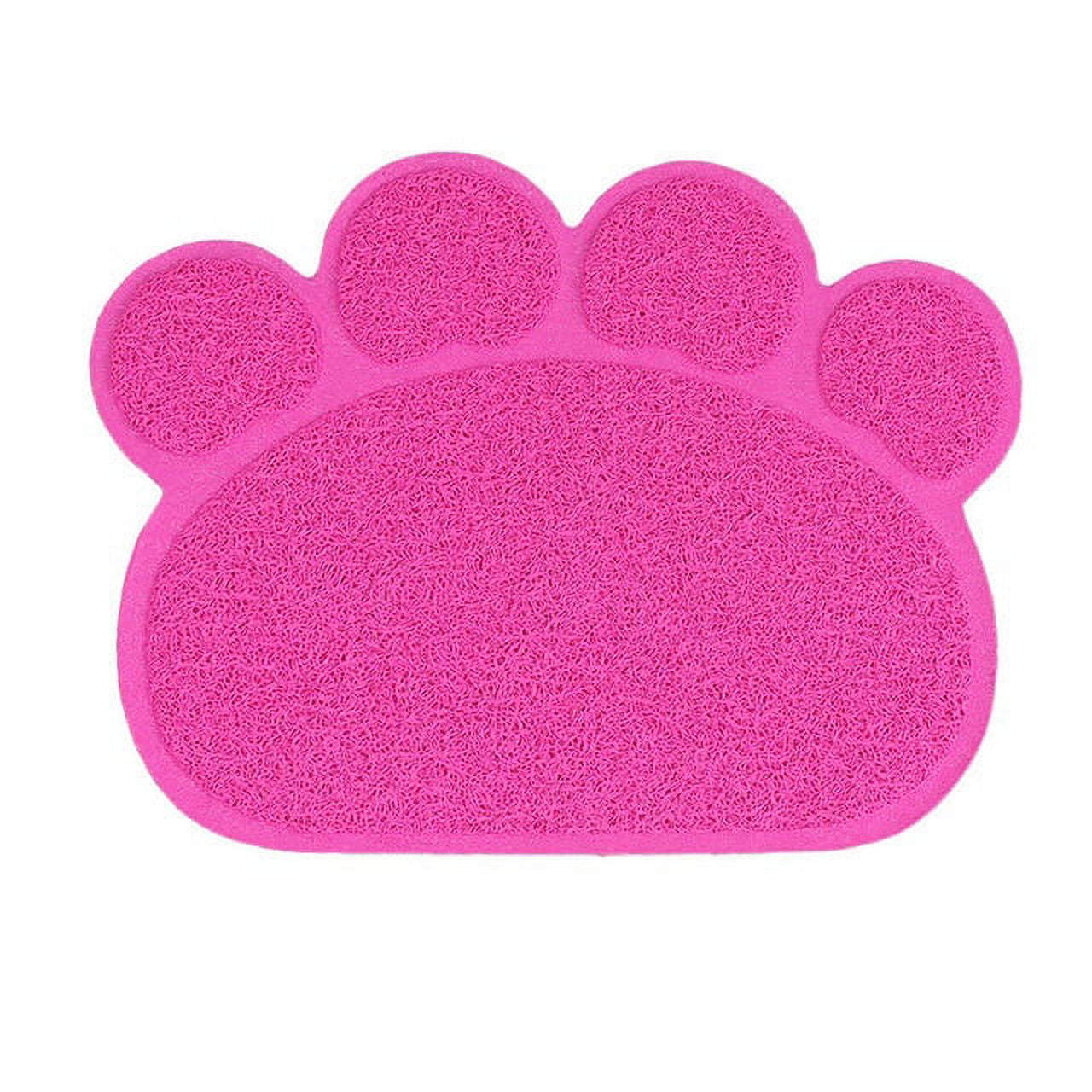 DanceeMangoo Pet Cat Litter Mat Paw Print Feeding Bowl Placemat Cat Bed Pads Nonslip Waterproof