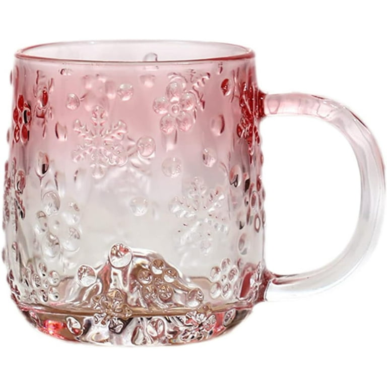 Pink sale glass mug