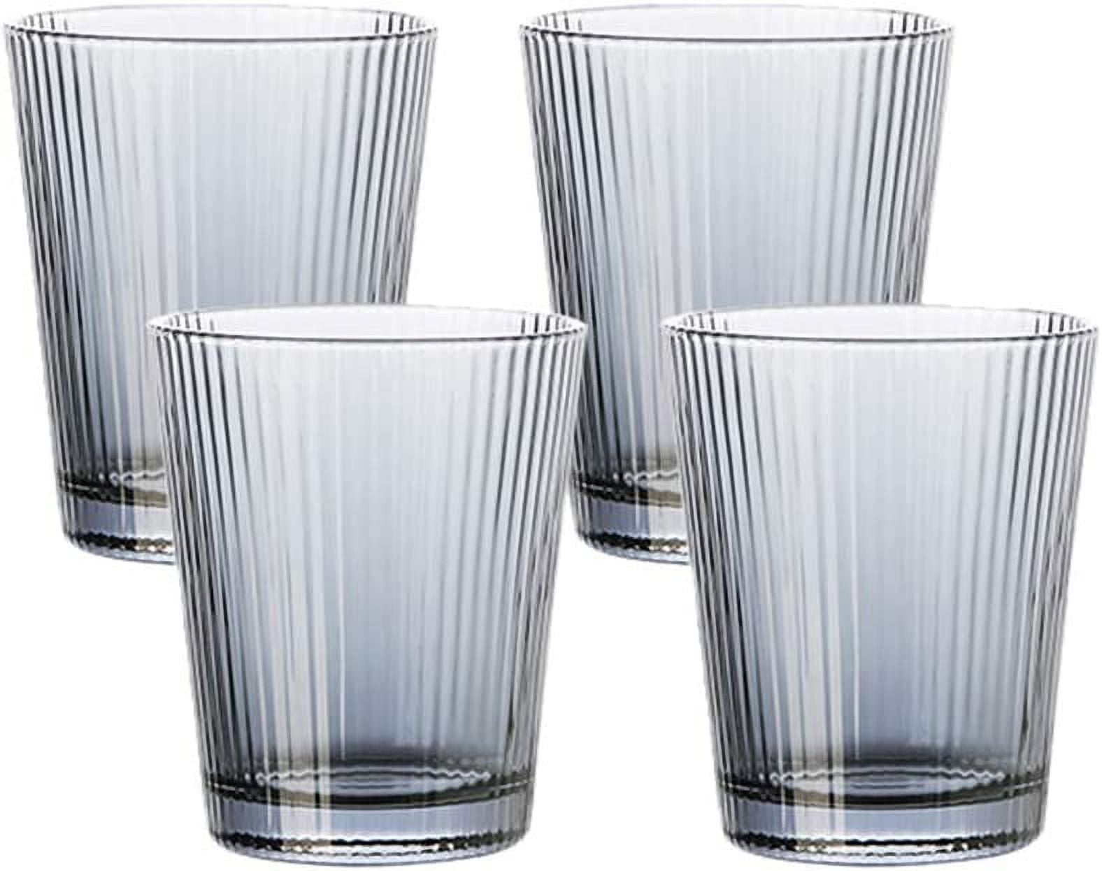 Ribbed Tall Drinking Glasses (Set of 4)  Tall drinking glasses, Drinking  glasses, Mcgee & co