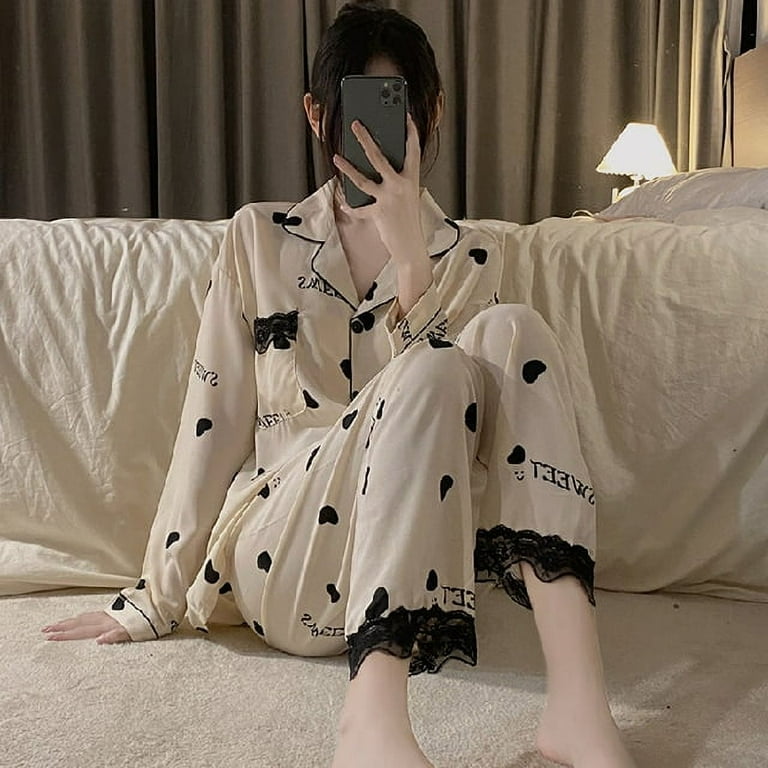 Satin heart pyjamas sale