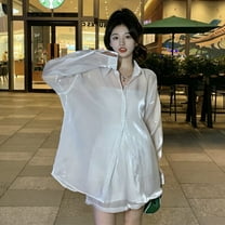 DanceeMangoo Summer White Chiffon Blouse Women Korean Lace Ruffles