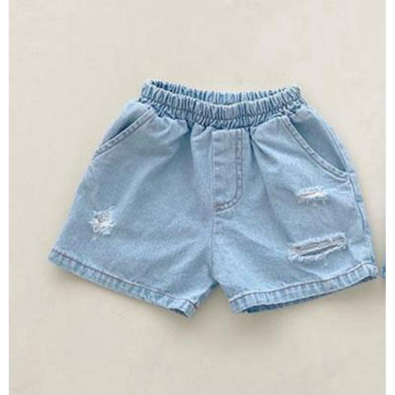 Baby Shorts Blue Cotton Denim