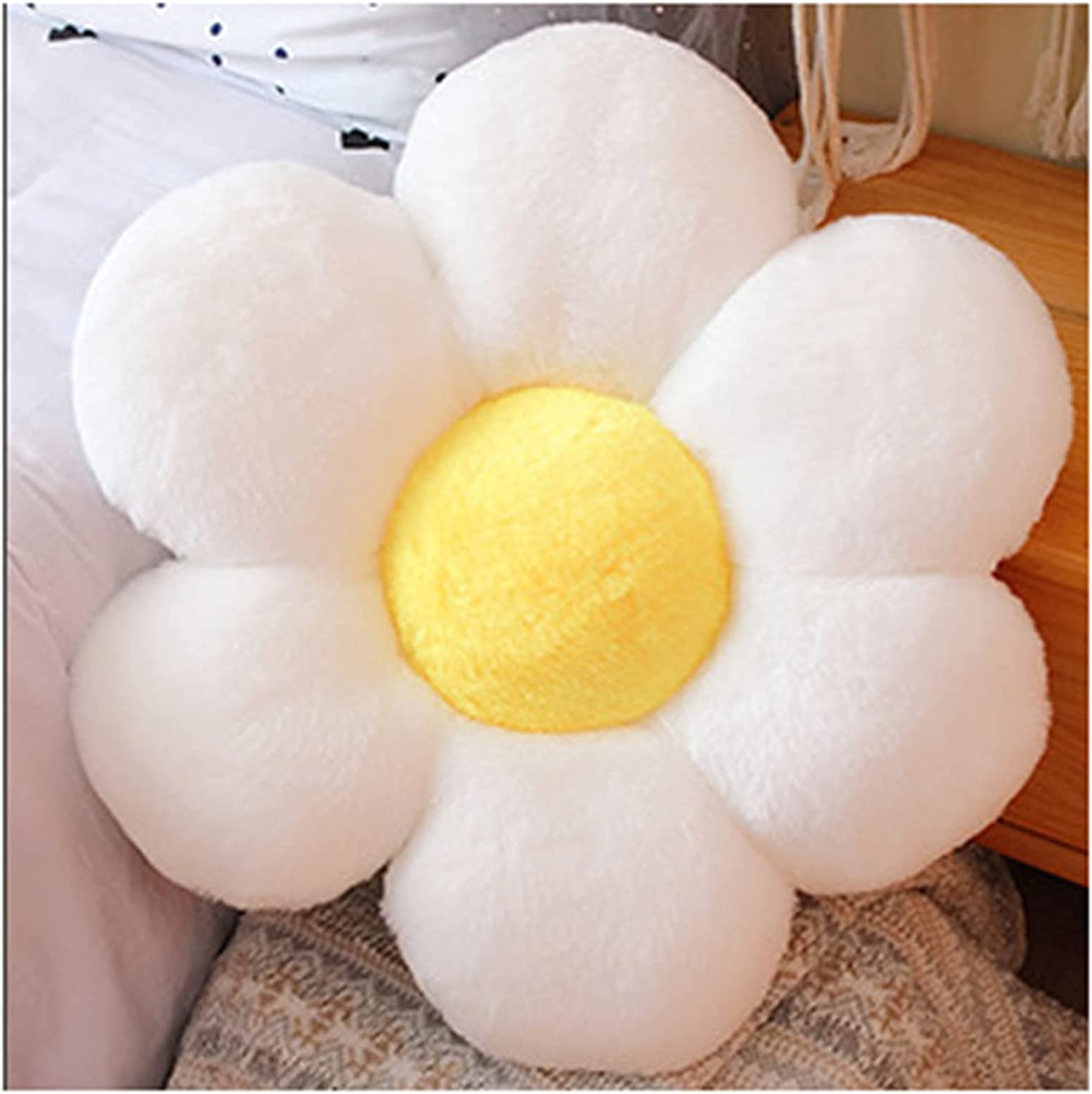 DanceeMangoo Throw Pillow Flower Shaped Floor Tufted Lounging Pillow