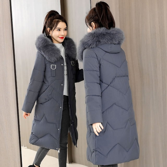 DanceeMangoo Warm Thicken Parkas New Coat Women Winter Clothes Women Slim  Mid-length Black Jacket Korean Hooded Fashion Jackets Zm2559 
