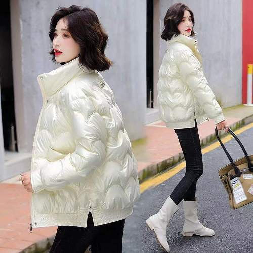 DanceeMangoo Winter Coat Female New Korean Loose Parkas Women Clothes  Glossy Short Women's Padded Jacket Jaqueta Feminina Inverno 