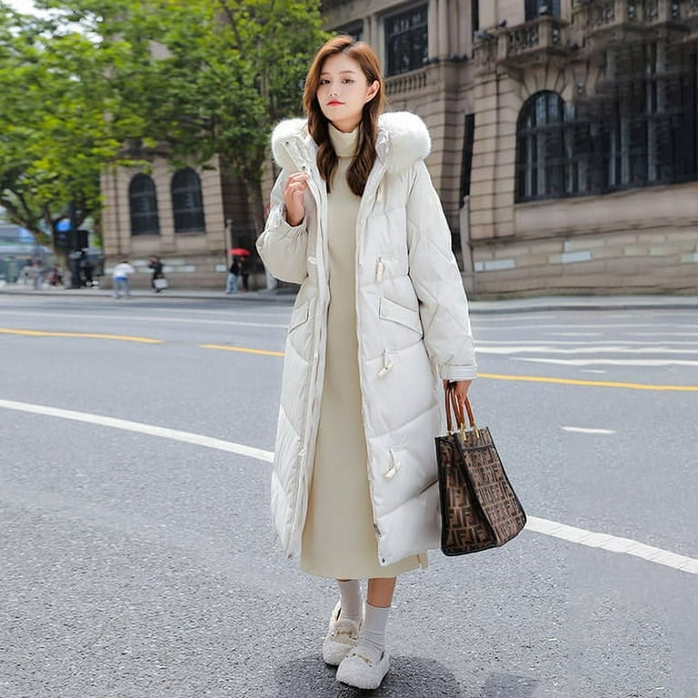 DanceeMangoo Winter Coat Women Fashion Korean Long Jacket Women Clothing  New Female Warm Hooded Parkas Ropa De Invierno Mujer Zm2236 