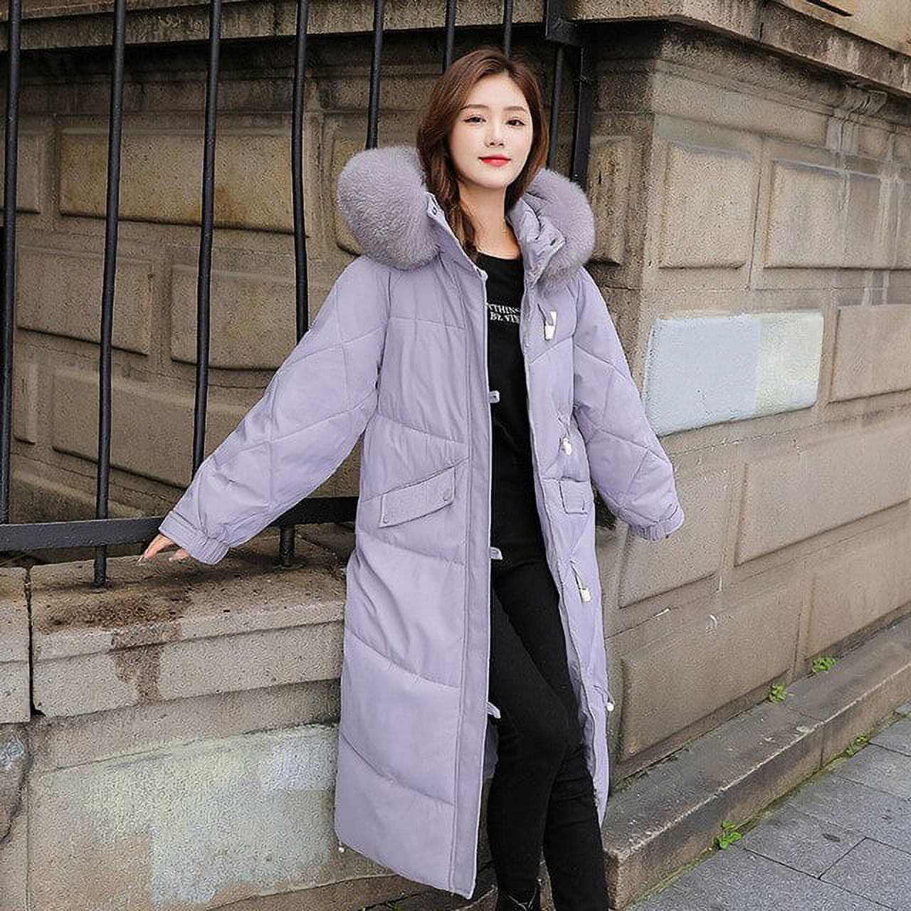 DanceeMangoo Winter Coat Women Fashion Korean Long Jacket Women